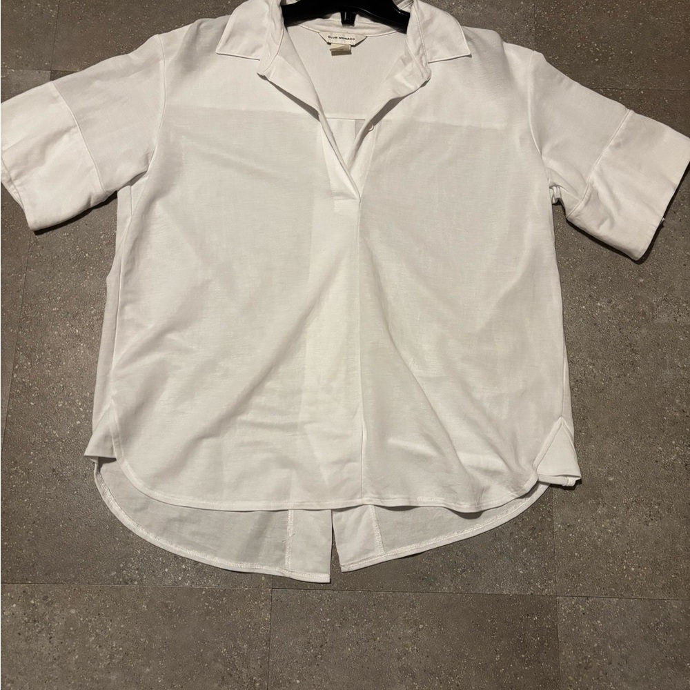Club Monaco Coton white Short Sleeve Top